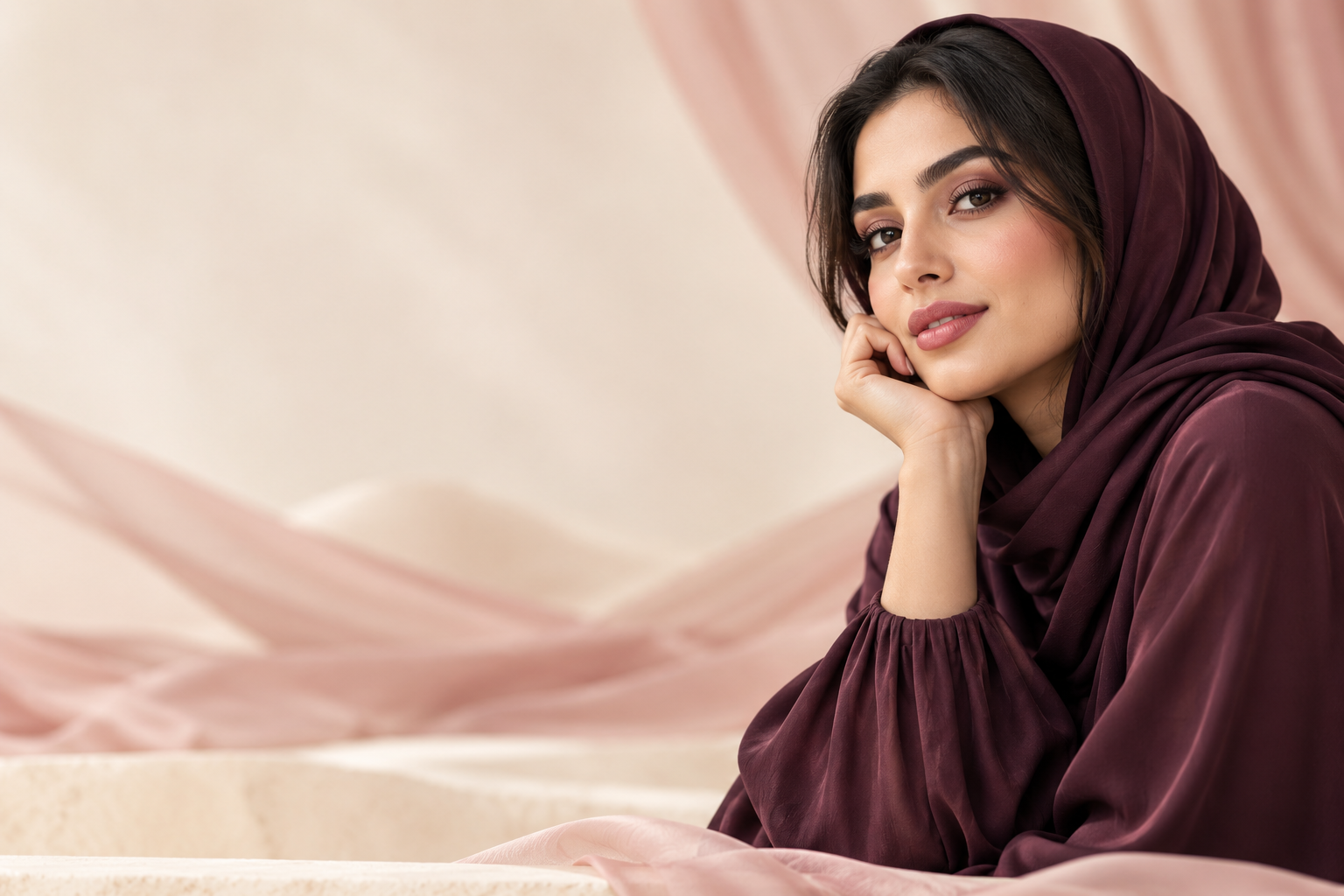 عارضة يمنية بإطلالة تجميلية أنيقة